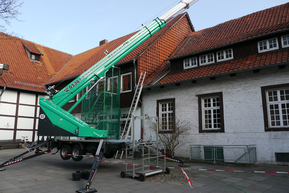 Arbeiten an denkmalgeschützten Häusern durch Dachdeckerei Hertwich