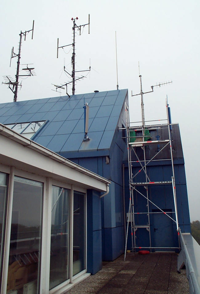 Antennenmontage durch die Dachdeckerei Hertwich